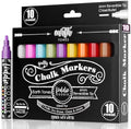 Loddie Doddie Liquid Chalk Markers, Window Markers, Earth Tones, 10 Pack