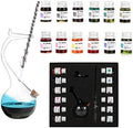 Thyggzjbs Handmade High Borosilicate Glass Glass Dip Pen Ink Set-Crystal Pen with 12 Colorful Inks for Art, Writing, Signatures, Calligraphy, Decoration, Gift