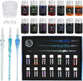 GOLDGE 19 Pieces Glass Dip Pen Ink Set