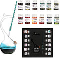 Handmade Glass Dip Pen Ink Set, Crystal Calligraphy Pen with Colorful Inks