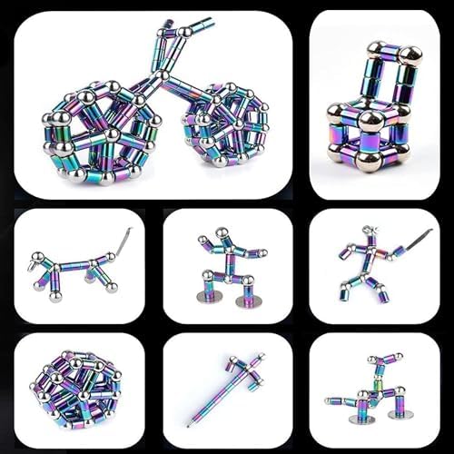 Fidget Pen, Cool Toys Pen Decompression Magnetic Metal Pen, Desk Toys Multifunctional Deformable Writing Pen, Basket Stuffers Gadgets Gift for Kids Adults (Color)