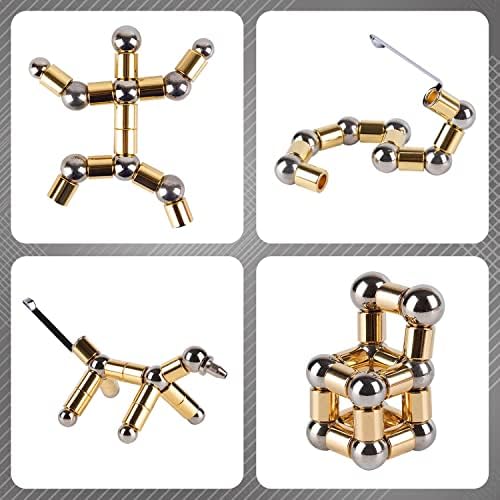 TTzycc Magnetic Pen,Fidget Pen with 13 Magnetic Rings,（Golden）