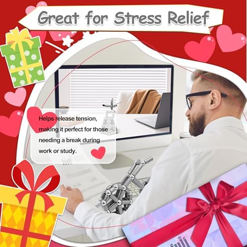 Magnetic Fidget Pen Starry Sky Gray for Teens Boys Girls, Creative Deformation Gadget, Stress Relief Toy for Engineers, Unique Birthday for Men Women