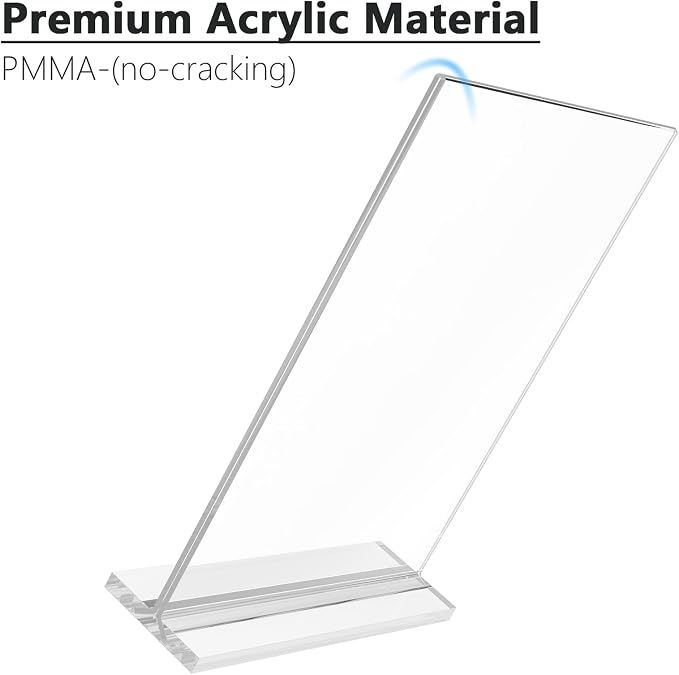 MaxGear Acrylic Sign Holder 8.5x11 Double Sided 2 Pack | Double Sided Display; - Image 3