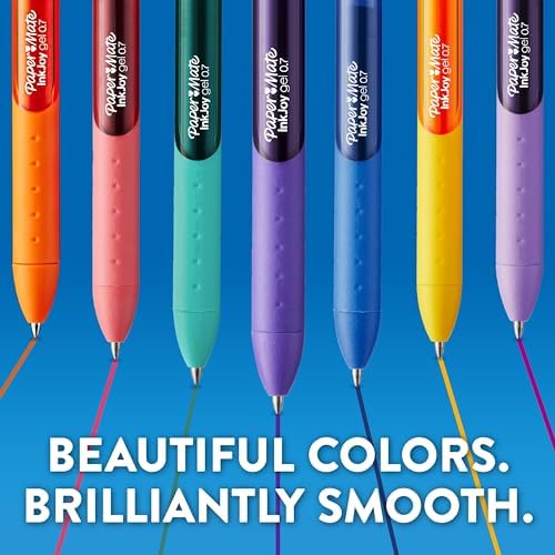 Paper Mate InkJoy Gel Pens, Retractable, Medium Point (0.7 mm), Office Supplies, Smooth, Colorful Ink, 36 Count (Pack of 6)