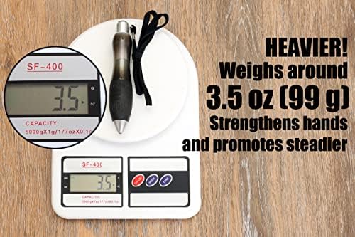Weighted Pen for Hand Tremors Fat Pen for Arthritic Hands (Two Black)