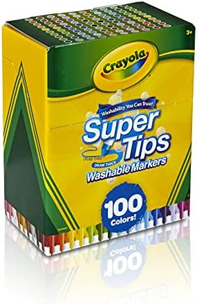 Crayola Super Tips Marker Set 100ct, Bulk Washable Markers, Holiday Gift