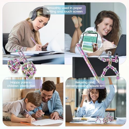 Fidget Pen, Magnetic Pen, Trendy Stress-Relief Toy for Teenagers(Colorful)