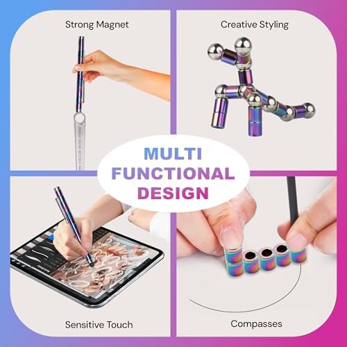 Magentic Fidget Pen, Gifts for Teen Boys Fathers, Teacher Appreciation & Birthday Gift for Men Women Him Her Teenage Boys, Cool Gadget Toys for Adults Office Desk Accessories, Multicolor