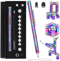 Magnetic Fidget Pen - Perfect Writing and Spinner Magnet Toy Combination, Figette Figit Pen with 13 Magnetic Rings, Ideal Office Study Gift for Kids 8+, Teens & Adults with ADHD(Colorful)