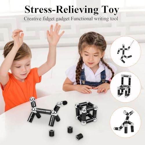 Fidget Toys Adult, Magnetic Fidget Pen, Magnet Pen for Boys, Fun Christmas Easter Basket Stuffers Cool Gifts for Teens(Black)