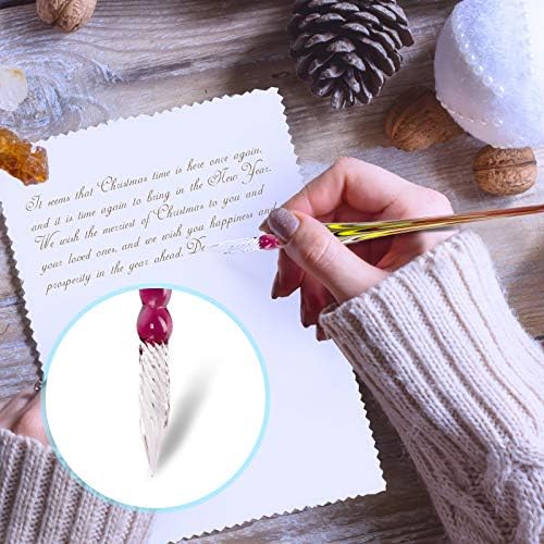 Glass Dip Pen Set,Calligraphy Pen,Crystal Signature Pen for Art, Writing, Signatures -Decoration and Business Gift
