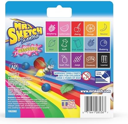 Mr. Sketch Scented Markers, Chisel Tip, Assorted Colors - Fun for Kids, Coloring, Spark Creativity, Arts & Crafts, 14 Count (Pack of 8)