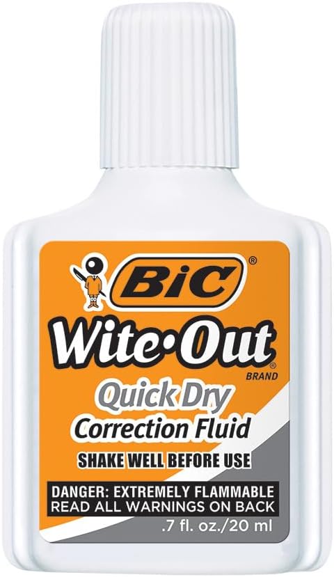 BIC Wite-Out Correction Fluid, 20mL | Quick Dry | Easy Application | 2-Pack - Image 5