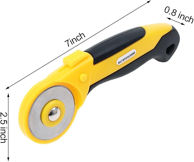 45mm Rotary Cutter with 9pcs Extra Blades Automatic Fabric Roller Cutter - Image 4
