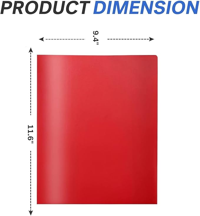 Sooez 3-Pack 2-Pocket Heavy Duty Plastic Folders - Image 6