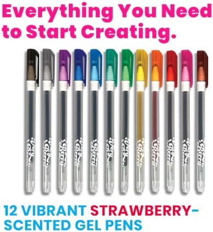 Ooly Scented Very Berry Gel Pens, Set of 12, 0.7mm