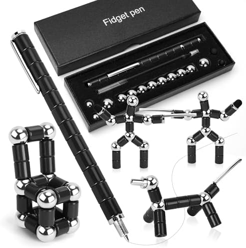 Fidget Pen, Magnetic Pen, Trendy Stress-Relief Toy for Teenagers(Black)