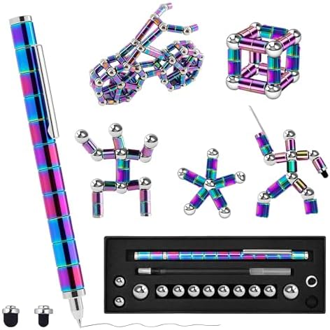 Fidget Pen, Decompression Magnetic Pen, Multifunctional Deformable Pens