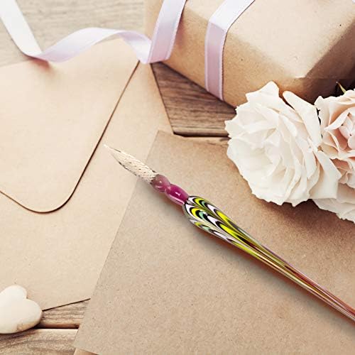Glass Dip Pen Set,Calligraphy Pen,Crystal Signature Pen for Art, Writing, Signatures -Decoration and Business Gift