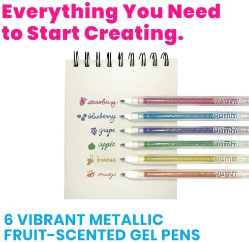 OOLY Yummy Yummy Scented Gel Pens, Metallic, Set of 6
