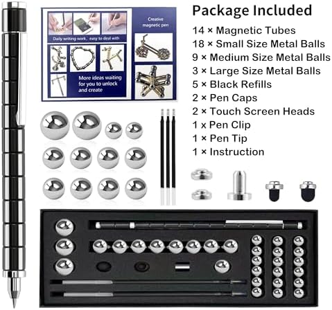 Fidget Pen, Decompression Magnetic Pen, Multifunctional Deformable Pens