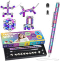 Magnetic Fidget Pen – Writing Tool & Spinner Toy Combo with 13 Colorful Fun Rings, Stress Relief & Focus Gift for Kids 8+, Teens & Adults, Novelty Christmas Stocking Stuffer, Office & Study Toy