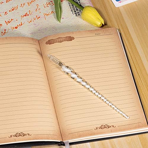 Handmade Glass Dip Pen Crystal Calligraphy Pen Signature Dipped Pen for Artist Women Men Teens,Writing Drawing Decoration Gifts