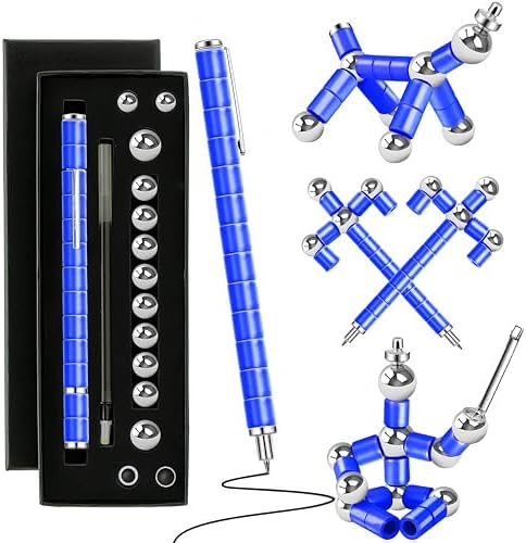 YYMHMF Gifts for Men Magnetic Fidget Pen: Cool Stress Relief Fidget Toy for Adults Teens Boys Girls, Cool Gadget for Women ADHD Sensory Tool for Focus, for Father's Mother's Day & Graduation