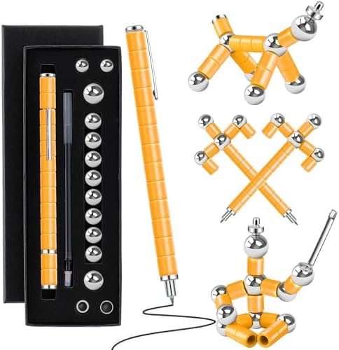 Graduation Gift Magnetic Fidget Pen: Creative Thinking Writing Tool for Teens College Students, Stress Reliever Desk Toy for Focus & ADHD, Modular Geometry Building Pen, Cool Birthday Gift for Him Her