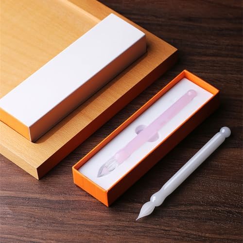 Short Glass Dip Pen Ergonomic Grip Glass Dip Pen for Beginner Artist Writing Sketching Journaling Scrapbooking