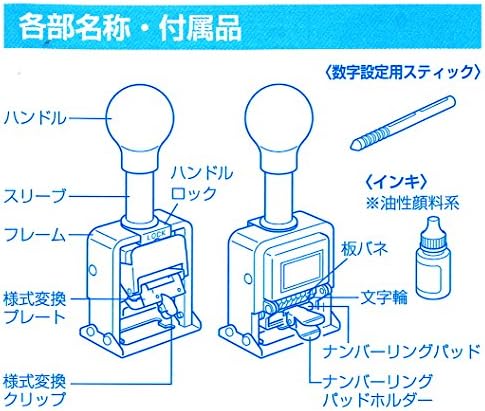 7 style IS-M72 6-digit numbering machine Kokuyo (japan import)