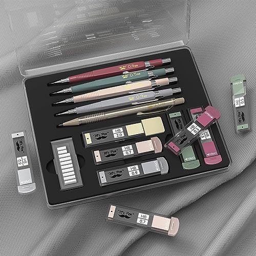 Mr. Pen- Art Mechanical Pencil Set, 5 Sizes (0.3, 0.5, 0.7, 0.9, 2.0mm)
