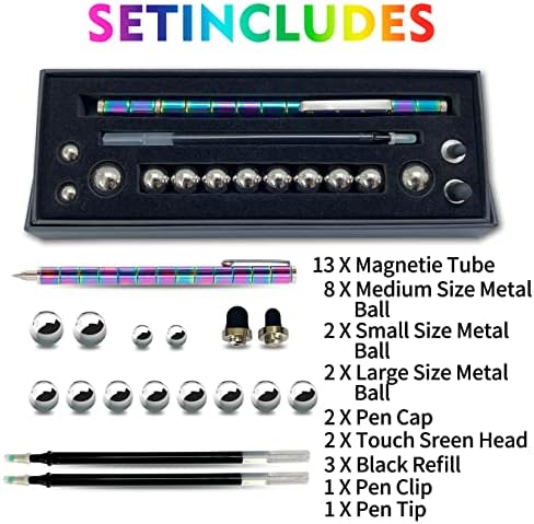 Magnetic Fidget Pen，Cool Fidget Toys，Gift for Teenage Boys,Figette Toys - Perfect for Stress Relief and Focus - Great Fidget Toy for Adults and Teens - Unique Gift for Boys and Girls