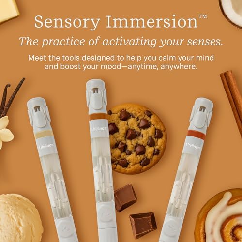 Lifelines Pen Diffuser, 3 Pack Favorite Desserts, 1mm Black Ballpoint Pen