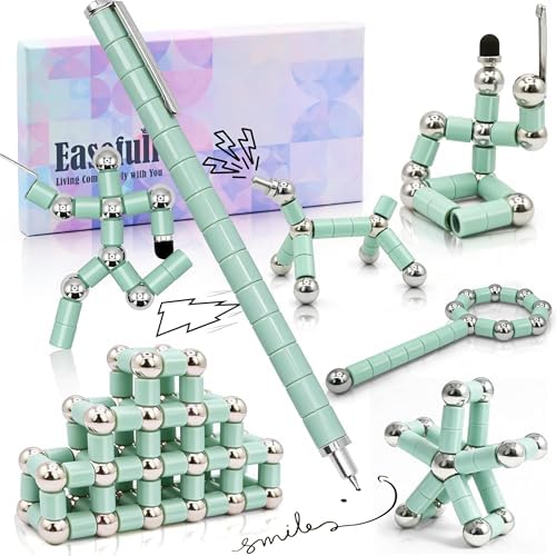 Lemon Green Magnetic Fidget Pen for Teens, Creative Shape-Shifting Toy, Stress Relief Toy for Engineers, Unique Birthday Father‘s Day for Men Women