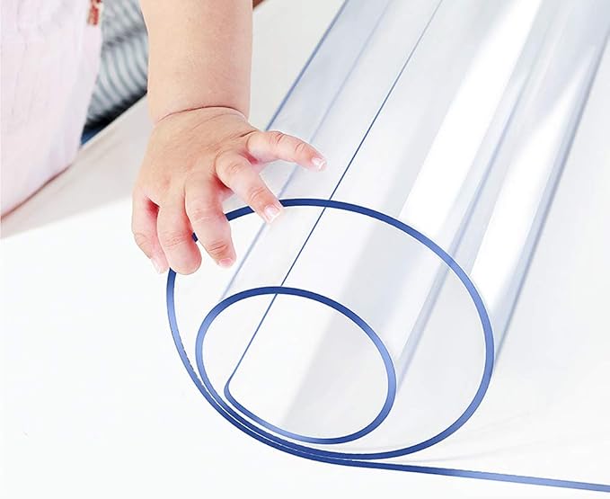 Wadrac Multisize Plastic Clear Table Cover Protector-1.5mm Thick 34x54 inch by Wadrac