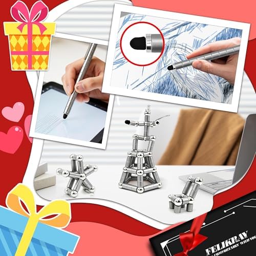 Magnetic Fidget Pen Starry Sky Gray for Teens Boys Girls, Creative Deformation Gadget, Stress Relief Toy for Engineers, Unique Birthday for Men Women