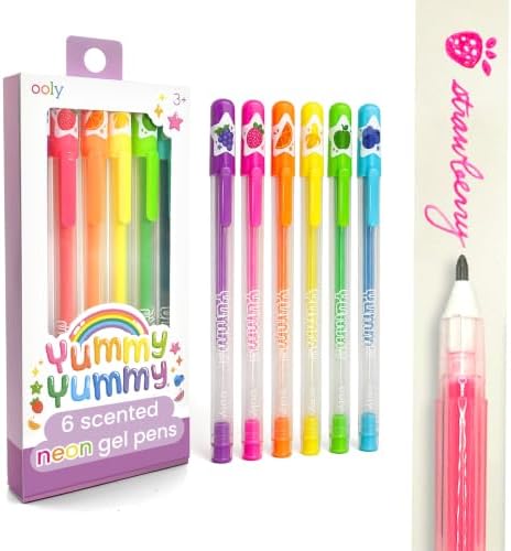 OOLY Yummy Yummy Scented Gel Pens, Neon, Set of 6