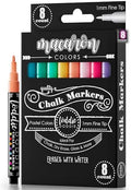 Loddie Doddie Liquid Chalk Markers, Fine Tip, Pastel Chalk Markers, 8 Pack