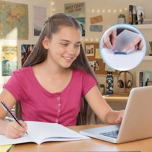 Magnetic Fidget Pen with Leak-Proof Ink, Cool Gadgets Gifts for Teenage Boys Girls Ages 13+ and Adults, Fun Magnet Pen Office Desk Accessories, Stress Relief Toys with Gift Box (Colour)