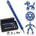 Magnetic Fidget Pen, Deformable Magnet Building Pen with Metal Rings, Fidget Toy for Stress Relief & Focus, Smooth Writing Ballpoint with Touchscreen Tip, Gift for Teens Kids 8+ & Adults