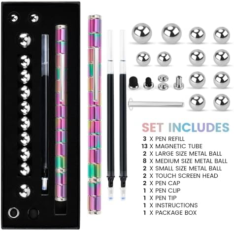 Fidget Pen, Magnetic Pen, Trendy Stress-Relief Toy for Teenagers(Colorful)