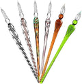 Zonon 6 Pcs Glass Dip Pen,Vintage Color,Fresh Style