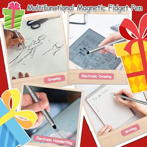 Magnetic Fidget Pen Starry Sky Gray for Teens Boys Girls, Creative Deformation Gadget, Stress Relief Toy for Engineers, Unique Birthday for Men Women
