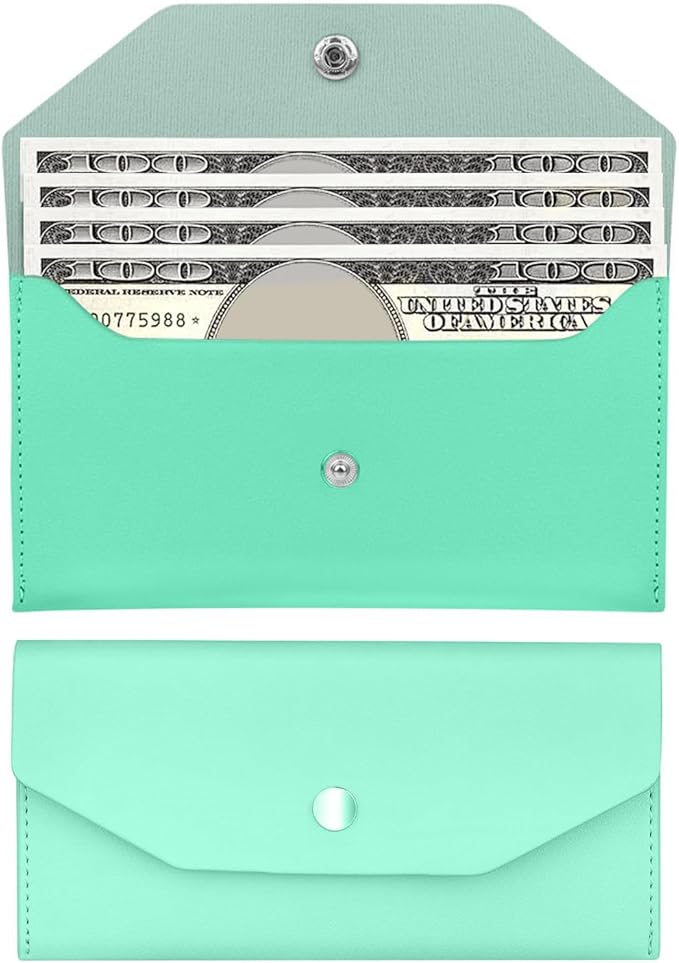 Pu Leather Cash Envelope Wallet by Unknown