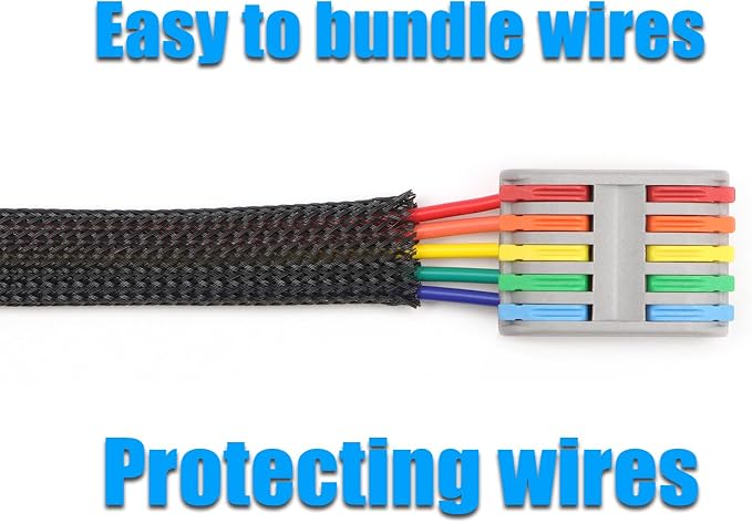 25ft PET Expandable Braided Cable Sleeve 13/16inch Pet Braided Cable Sleeve - Image 6