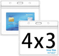 10Packs Extra Thick Horizontal ID Card Name Tag Badge Holder by Leader+Jin