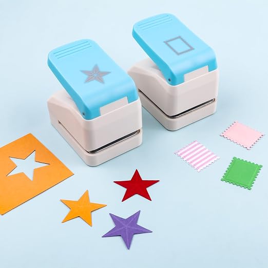 BAOFALI3Pcs Stamp Paper Punch Set |Stamp Punch1x0.8inch | Square Punch1X1 - Image 7