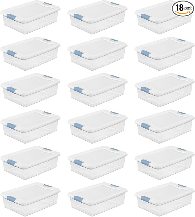 Sterilite 18-Pack Latching Box, 32 Quart by Sterilite